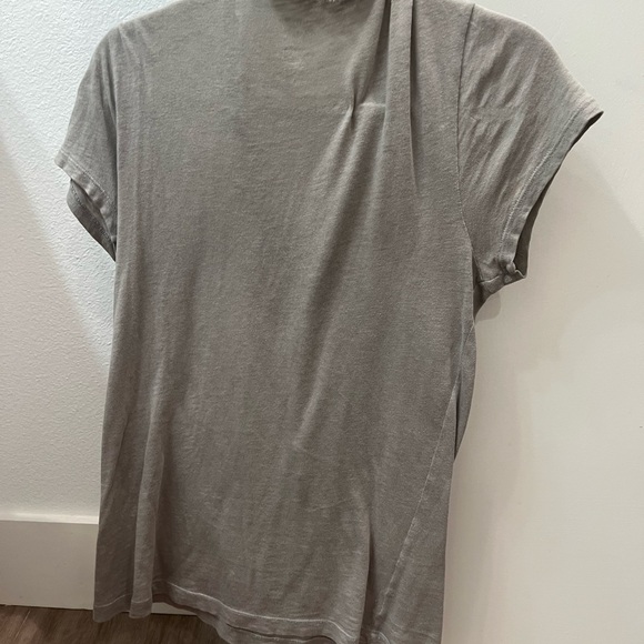 Gray Ruffled V-Neck Top - Picture 2 of 3